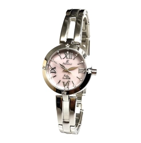 レディース腕時計 ソーラー ソーラーウォッチ １０気圧防水 【ベルト調整簡単！ 工具なしでできます】 【プレゼントに最適】 「フォーエバー」 ブレスレット 日本製ソーラームーブメント搭載！ ウォッチ 人気 ピンクローマ FL1211-2